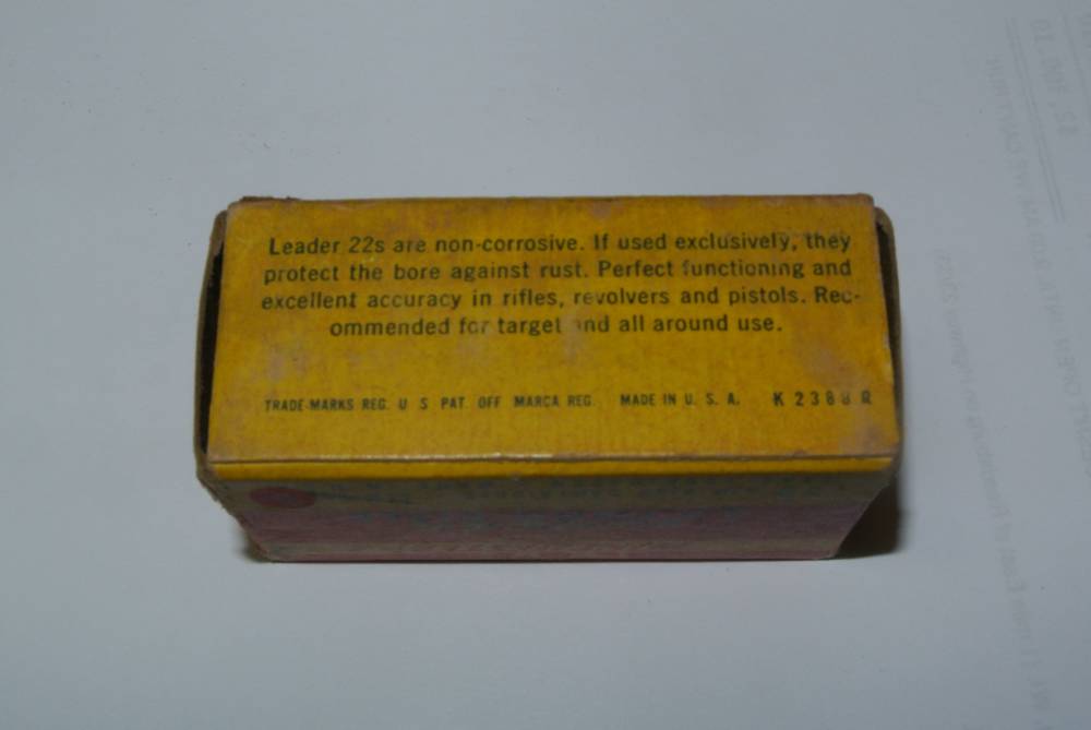 Box of Vintage WINCHESTER LEADER 22 Long Rifle Ammo NEW!-img-1