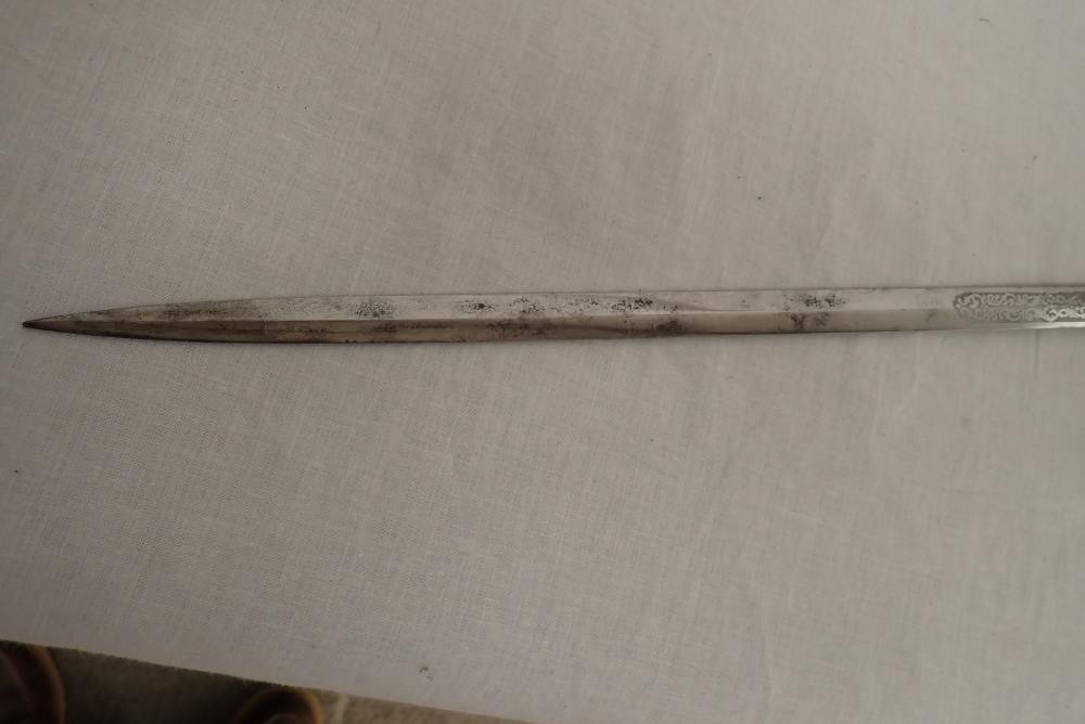 Antique K. of C. ceremonial sword, 30" blade, EA Armstrong Company Chicago-img-0