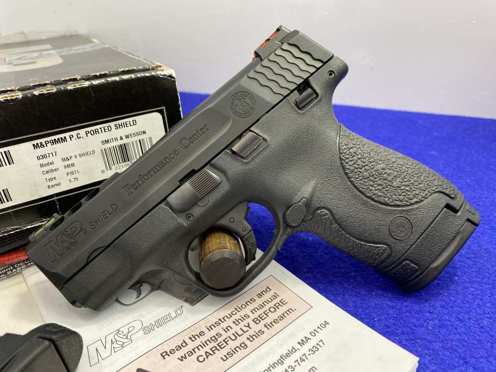 Smith Wesson M&P 9 Shield 9mm 3.1" Blk *PORTED PERFORMANCE CENTER EXAMPLE*-img-0