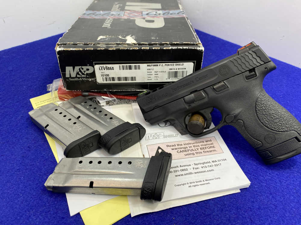 Smith Wesson M&P 9 Shield 9mm 3.1" Blk *PORTED PERFORMANCE CENTER EXAMPLE*-img-4