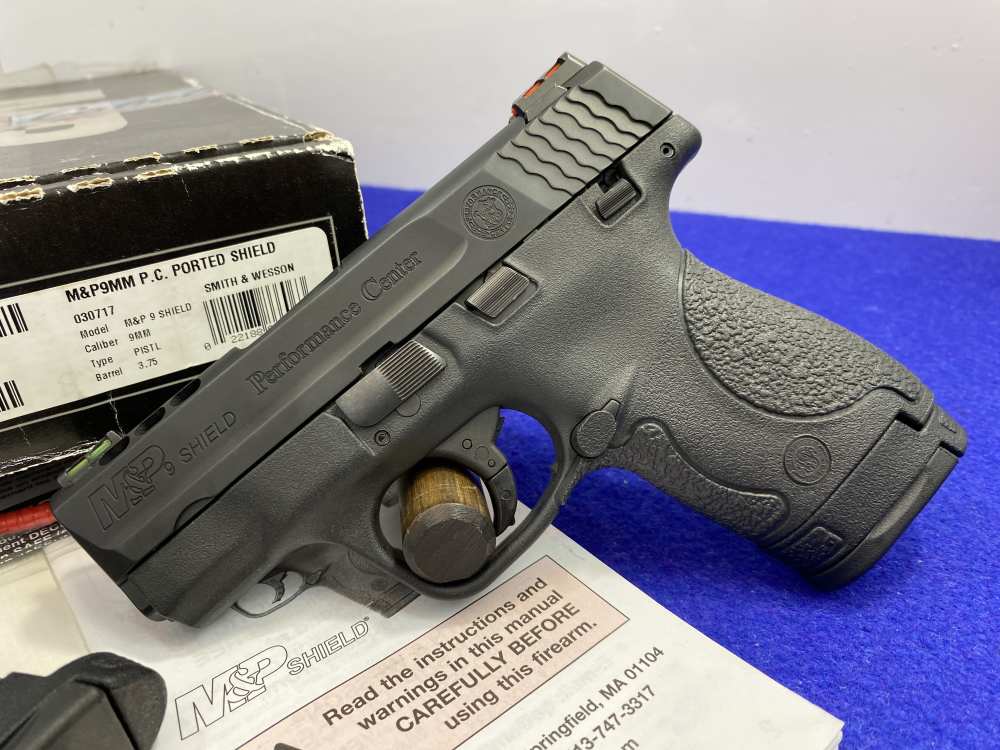 Smith Wesson M&P 9 Shield 9mm 3.1" Blk *PORTED PERFORMANCE CENTER EXAMPLE*-img-3