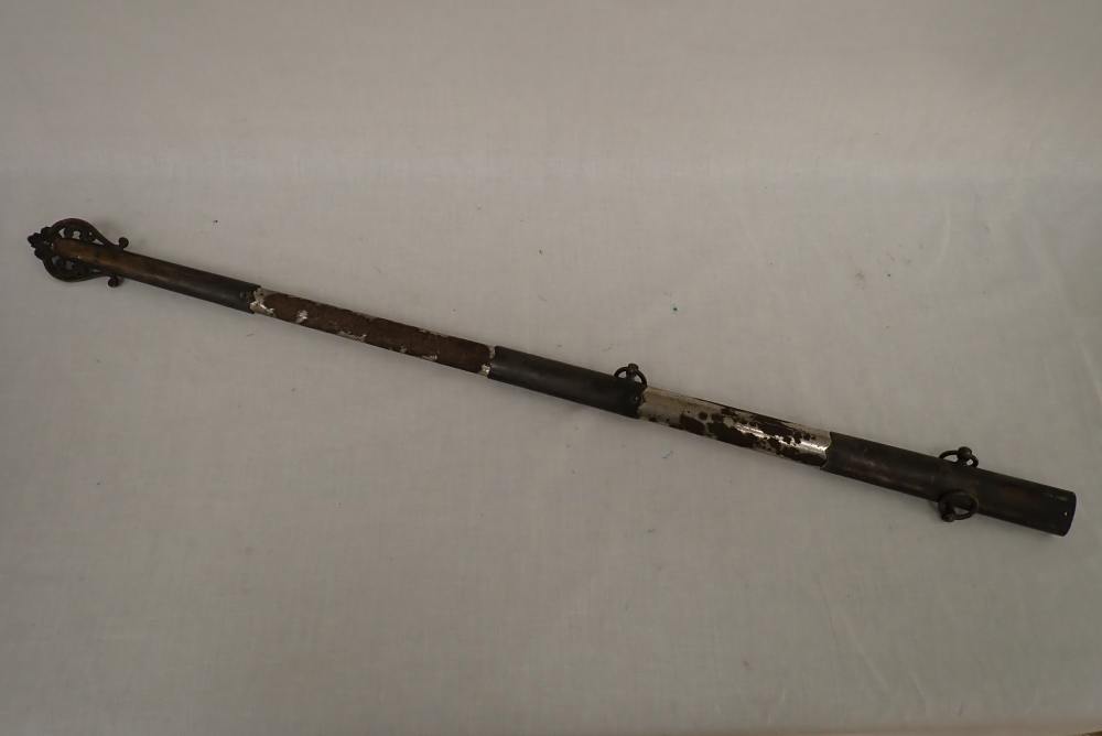 antique K of C  scabbard for a ceremonial sword, approx 29" long-img-1