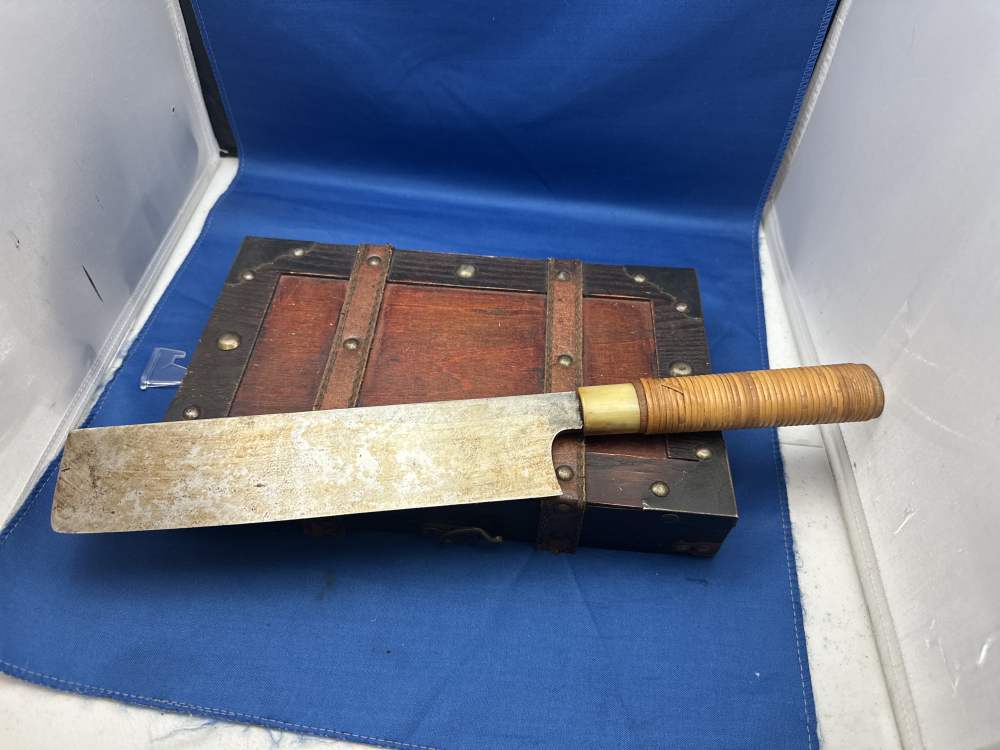 Pre  WWII Japanese Hand forged and water quenched blade, Signed blade! -img-8