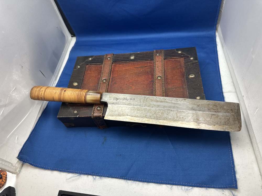 Pre  WWII Japanese Hand forged and water quenched blade, Signed blade! -img-6