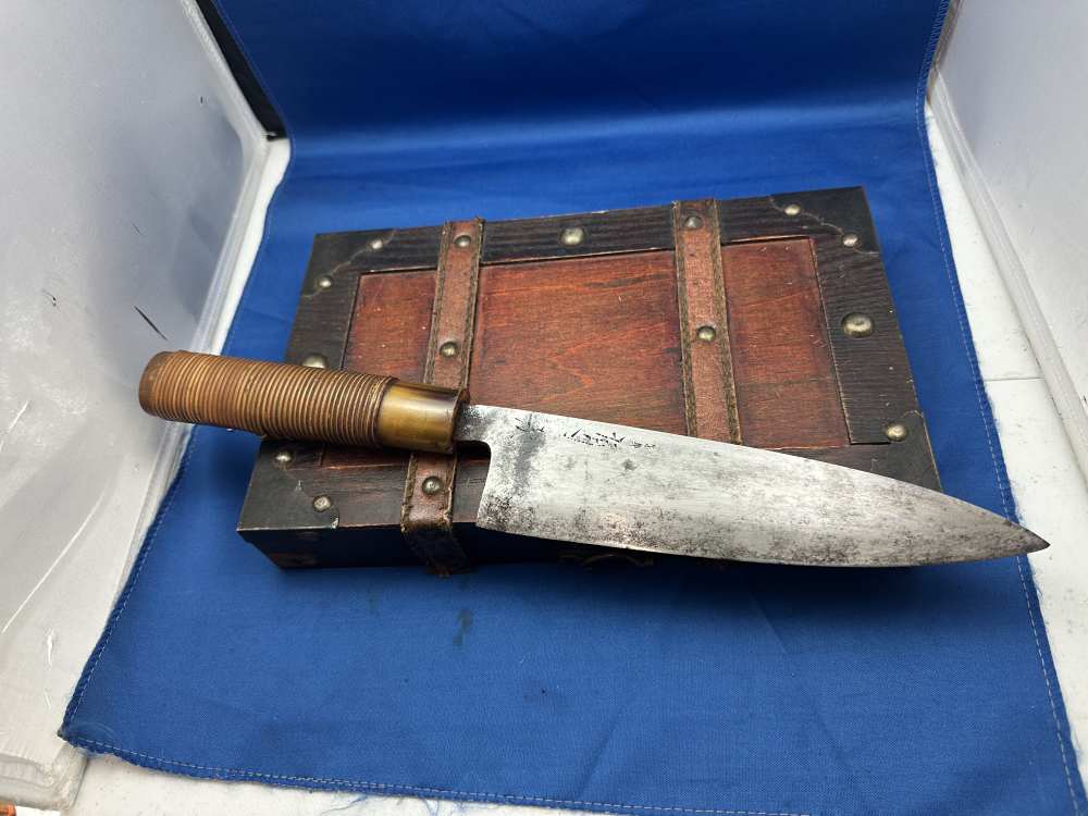 Pre  WWII Japanese Hand forged and water quenched blade, Signed blade! -img-1