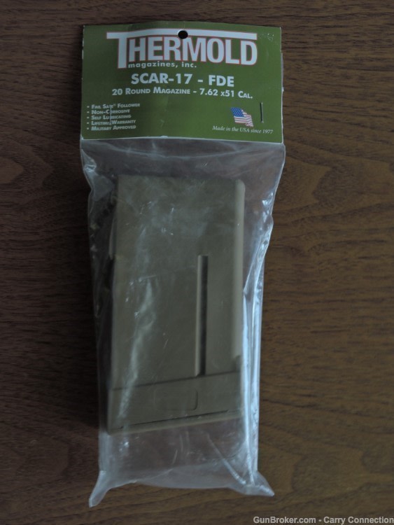 THERMOLD MAG SCAR 17 FDE 20 RD 7.62 X 51 MAGAZINE-img-0