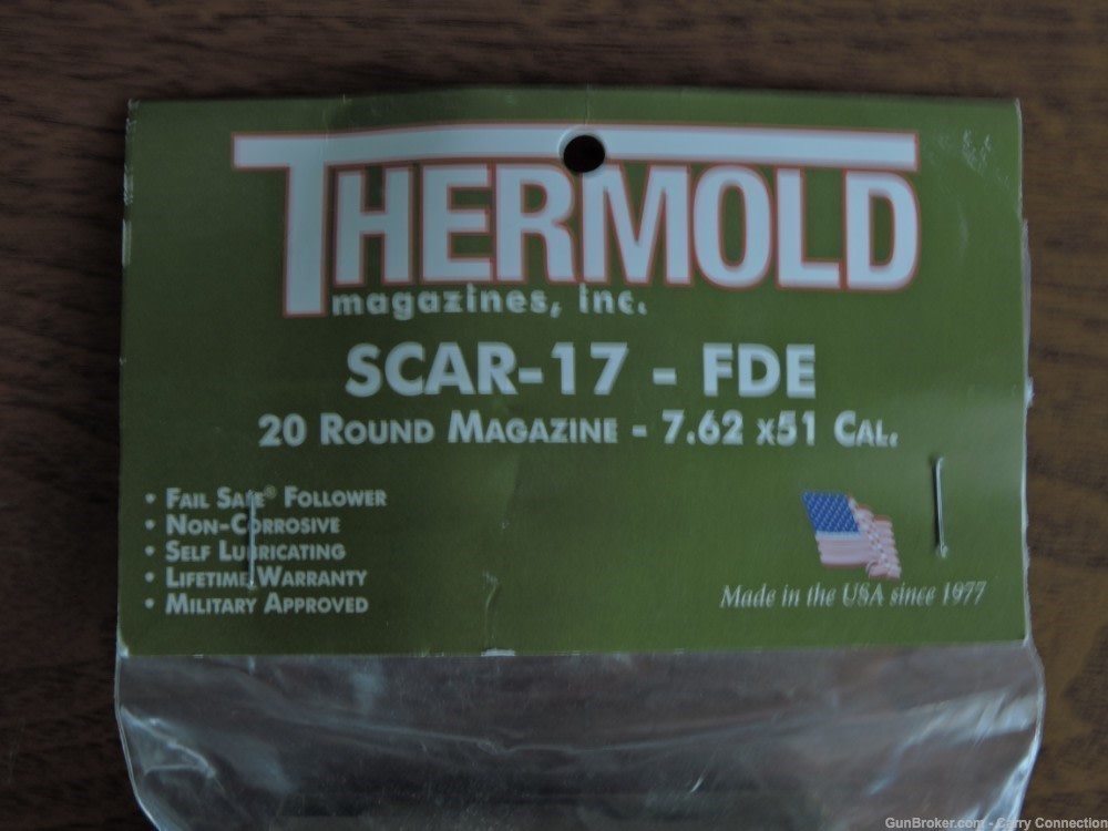 THERMOLD MAG SCAR 17 FDE 20 RD 7.62 X 51 MAGAZINE-img-2