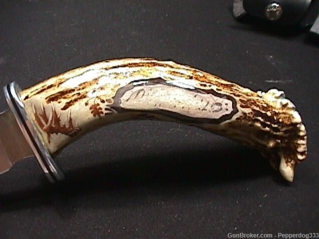 Custom Designed Buck 119 Sheath Knife Really Nice & Signed-img-4