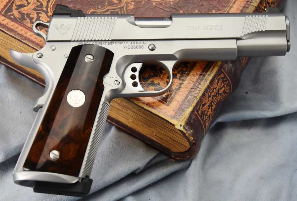 Wilson Combat CQB Elite 5" 10mm Stainless Hand Fitted 1911 Bag Wood grips-img-45