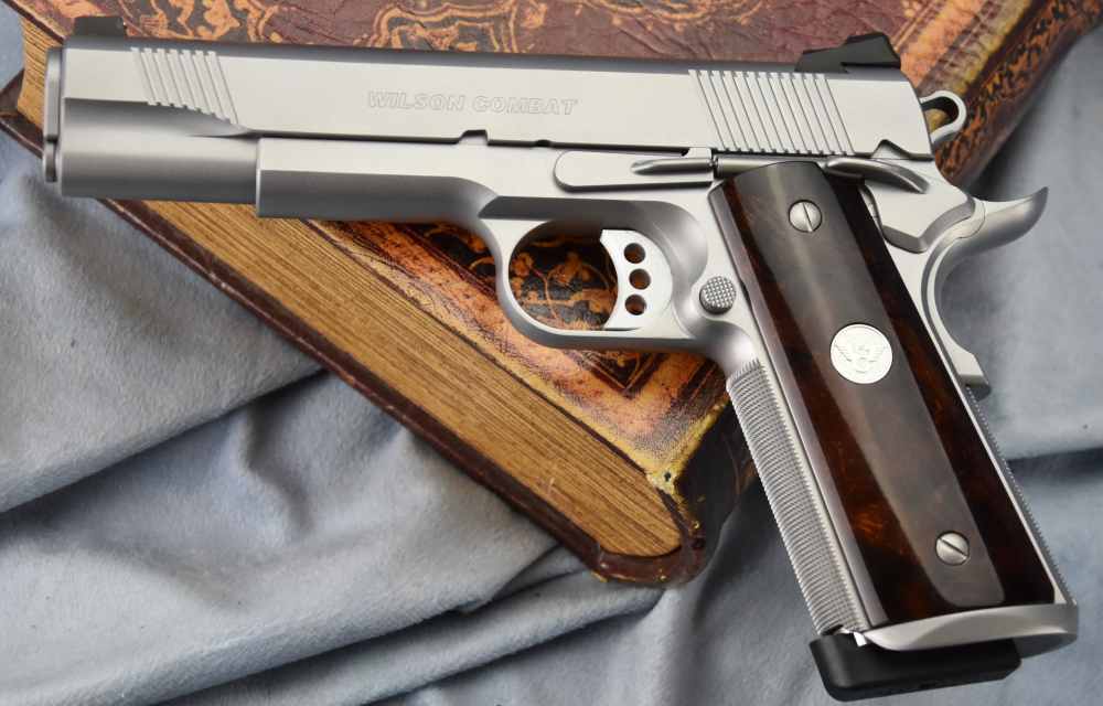 Wilson Combat CQB Elite 5" 10mm Stainless Hand Fitted 1911 Bag Wood grips-img-1