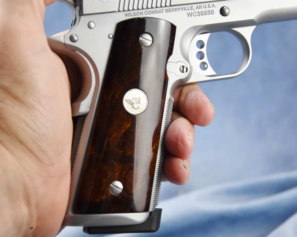 Wilson Combat CQB Elite 5" 10mm Stainless Hand Fitted 1911 Bag Wood grips-img-12
