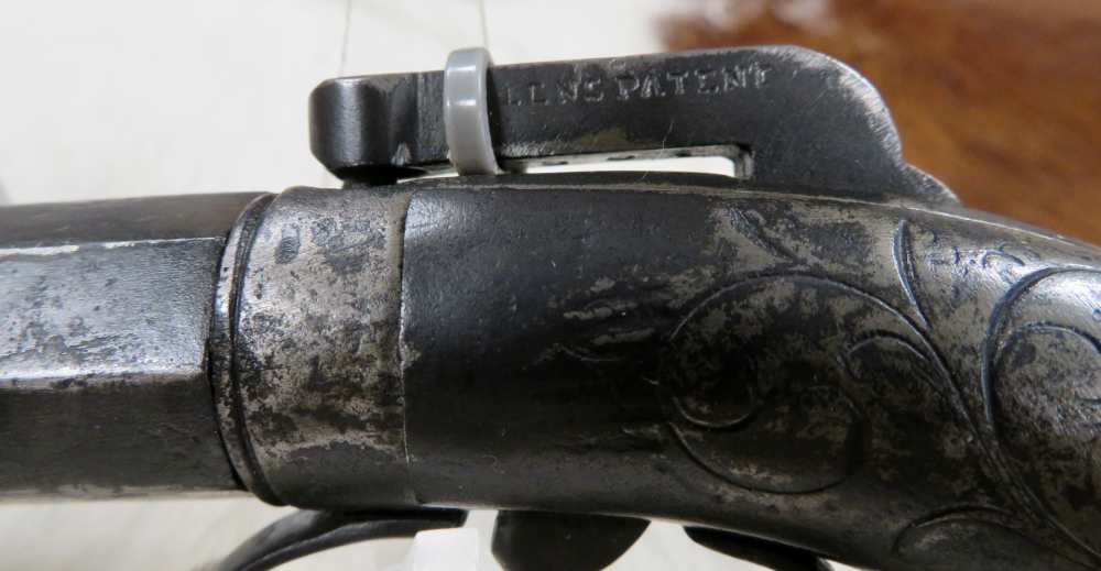 Lot # 89-Allen’s Patent Bar Hammer single-shot pistol,-img-2