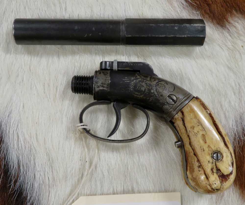 Lot # 89-Allen’s Patent Bar Hammer single-shot pistol,-img-9