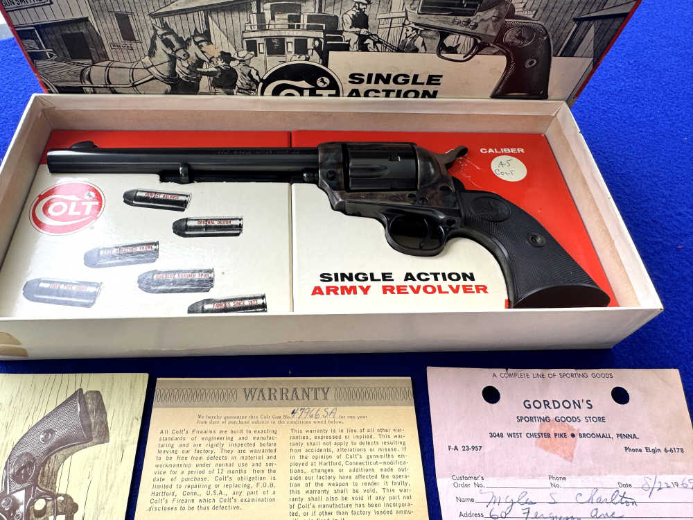 COLT SINGLE ACTION ARMY SAA 2ND GEN STAGECOACH BOX .45 COLT C&R Provenance-img-9
