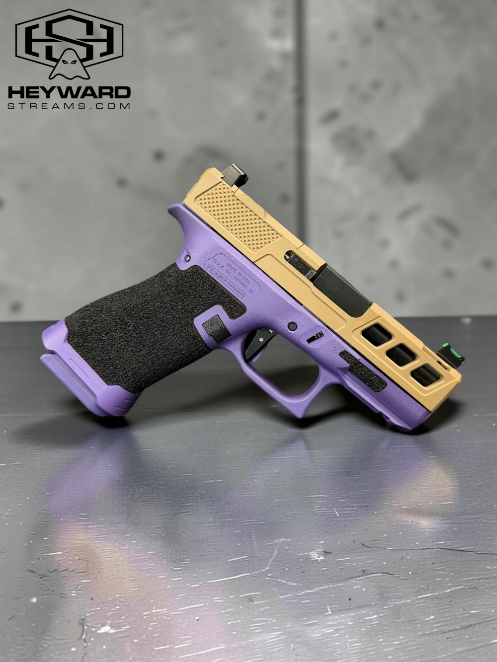 G43X CUSTOM | COYOTE TAN & PURPLE CERAKOTE | CUSTOM STIPPLING-img-1
