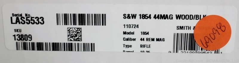 NIB SMITH & WESSON MODEL 1854 WOOD/BLK 44MAG 19.25" BOX-img-16