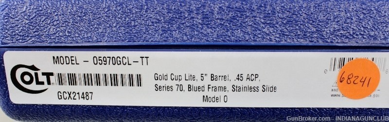 NIB COLT 1911 GOLD CUP LITE STS SLIDE 45ACP 5" CASE-img-15