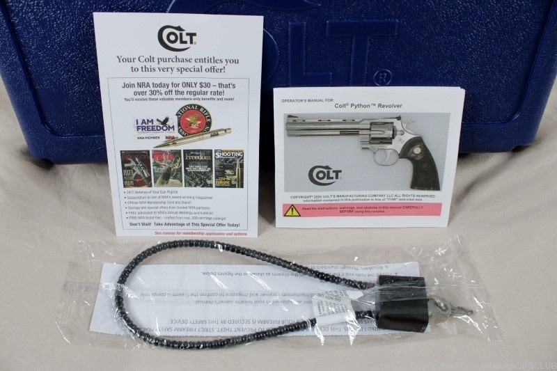 NIB COLT PYTHON BLUED 357MAG 4.25" CASE-img-15