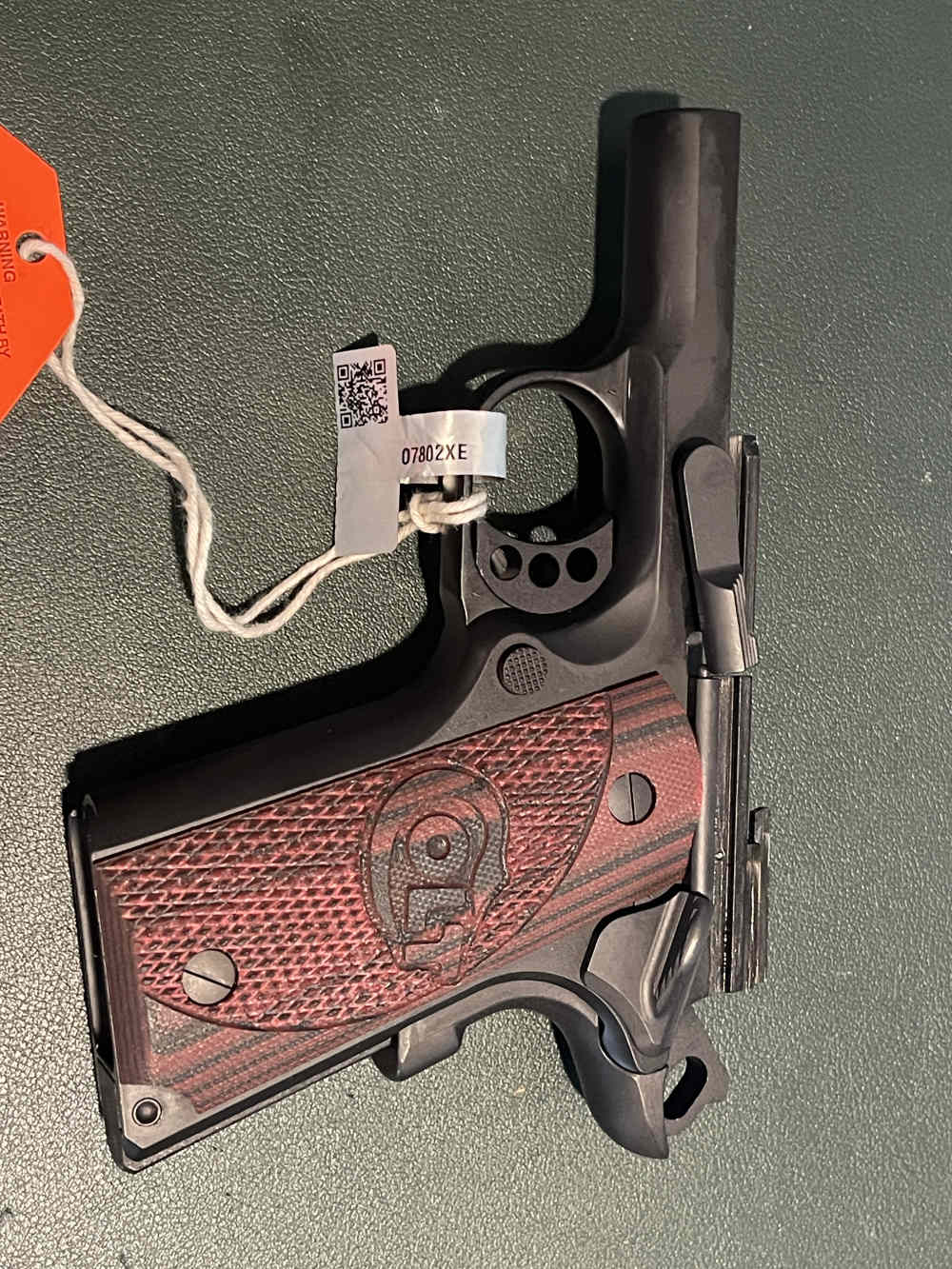 Colt 1911 Defender 9mm - COMPLETE Factory Frame - G10 Cherry Grips-img-0