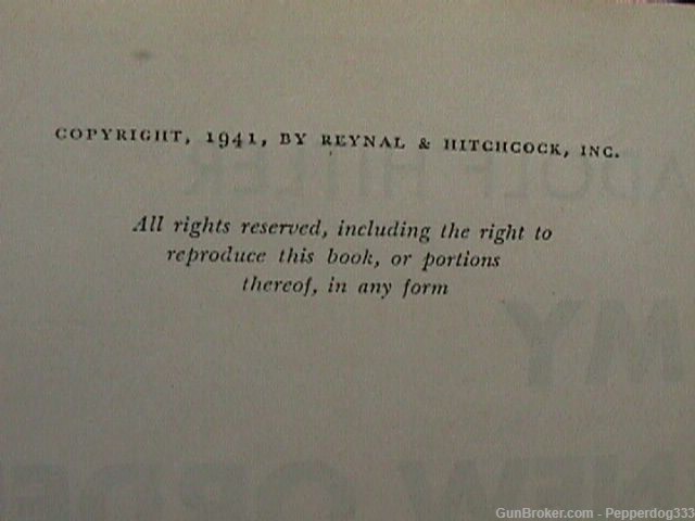 A First Printing 1941 of Adolf ‘s Book Titled My New Order Original-img-3
