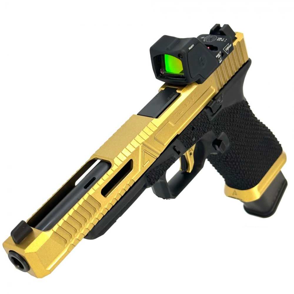 Agency/Glock 17L Gen 3 - 6" Ported Barrel (9mm) - RMR HD - FX Gold/Black-img-2