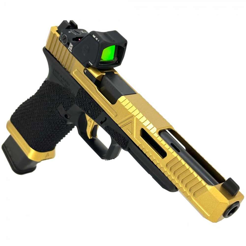 Agency/Glock 17L Gen 3 - 6" Ported Barrel (9mm) - RMR HD - FX Gold/Black-img-3