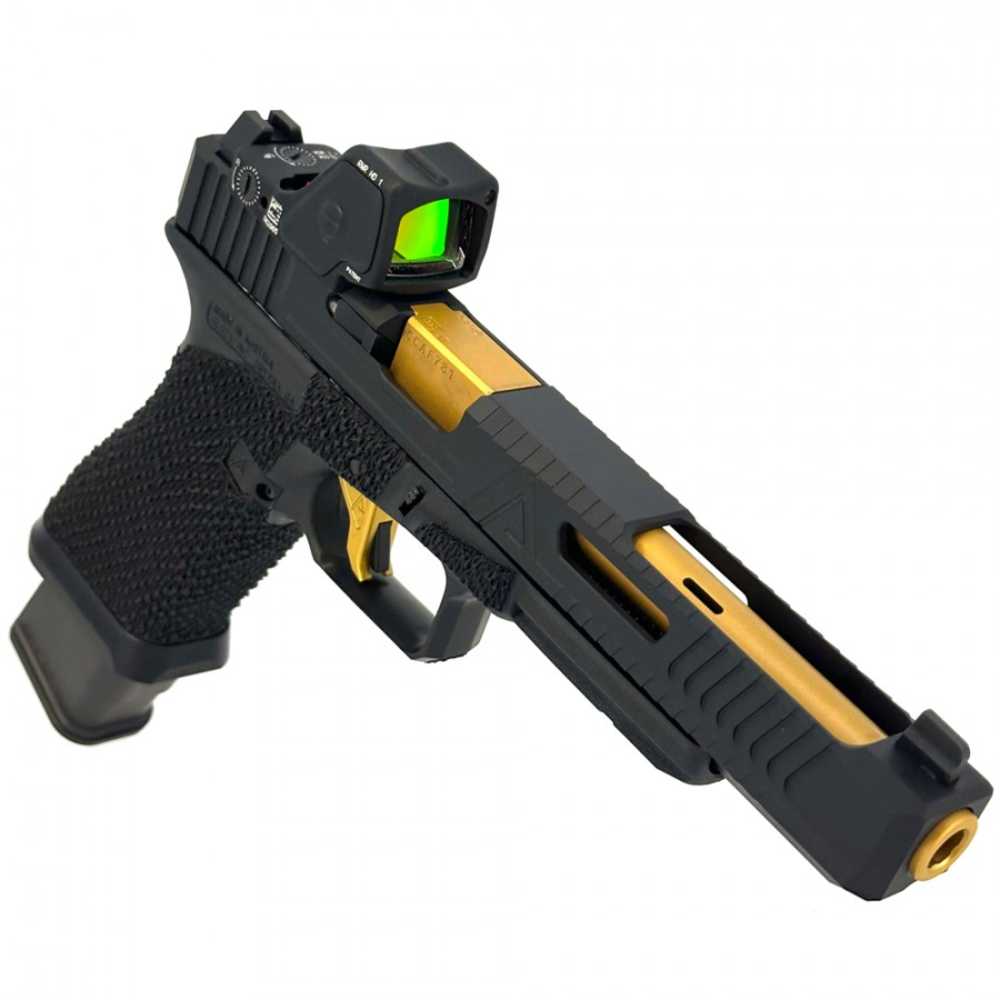 Agency/Glock 17L Gen 3 - 6" Ported Barrel (9mm) - RMR HD - Black/Gold TiN-img-3