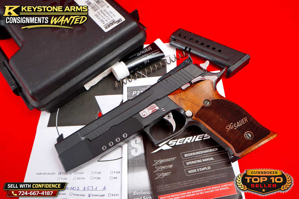 Rare German SIG Mastershop P220 X6 9mm Aristocrat Weighted ANIB w/ Target-img-23