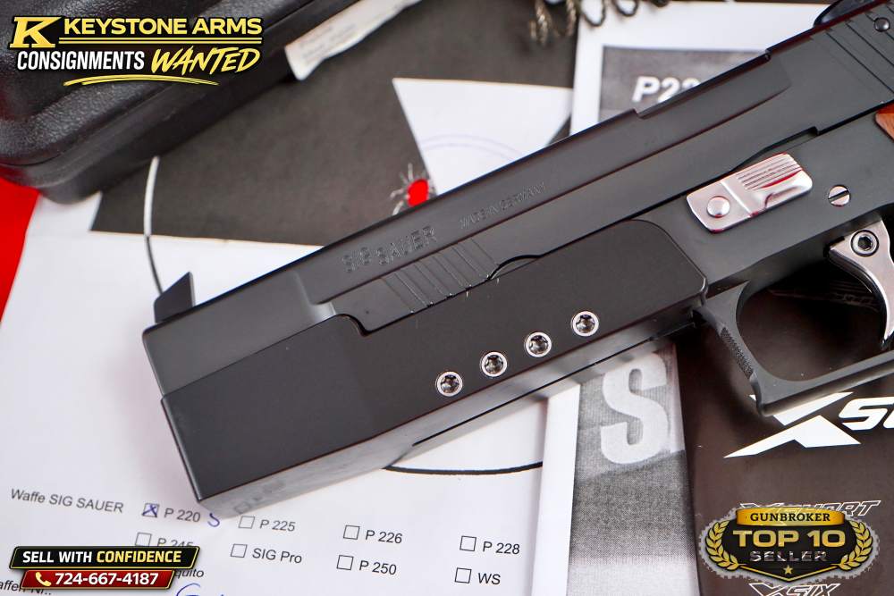 Rare German SIG Mastershop P220 X6 9mm Aristocrat Weighted ANIB w/ Target-img-5
