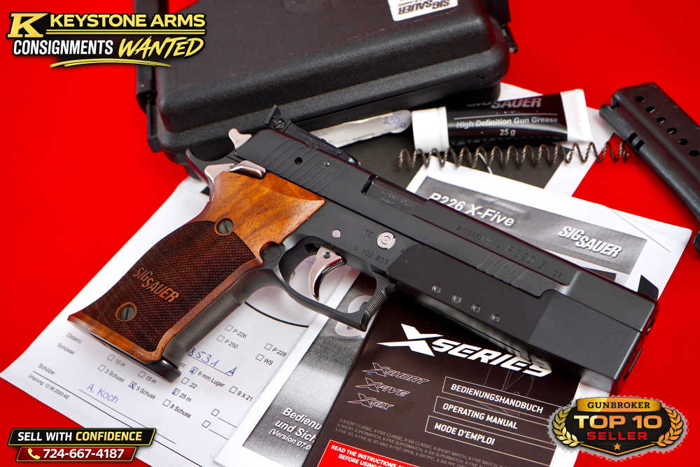 Rare German SIG Mastershop P220 X6 9mm Aristocrat Weighted ANIB w/ Target-img-8