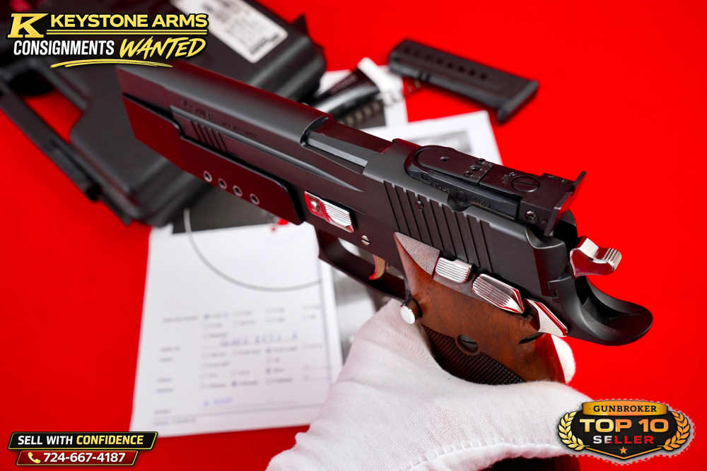 Rare German SIG Mastershop P220 X6 9mm Aristocrat Weighted ANIB w/ Target-img-15