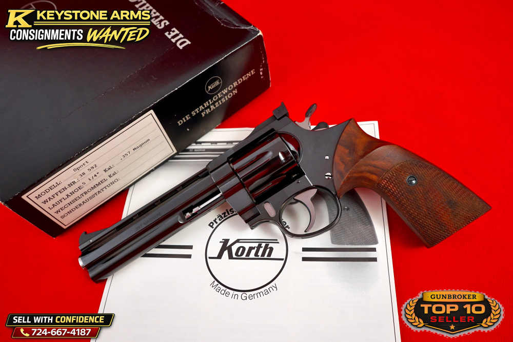 Spectacular 1990 Ratzeburg Korth Sport 5.25" .357 Magnum Original Box Grail-img-20