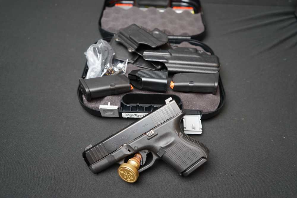 Glock 26 Gen 5, 9mm, Case, 2 Holsters, 3 mags, Black, Night Sights-img-0