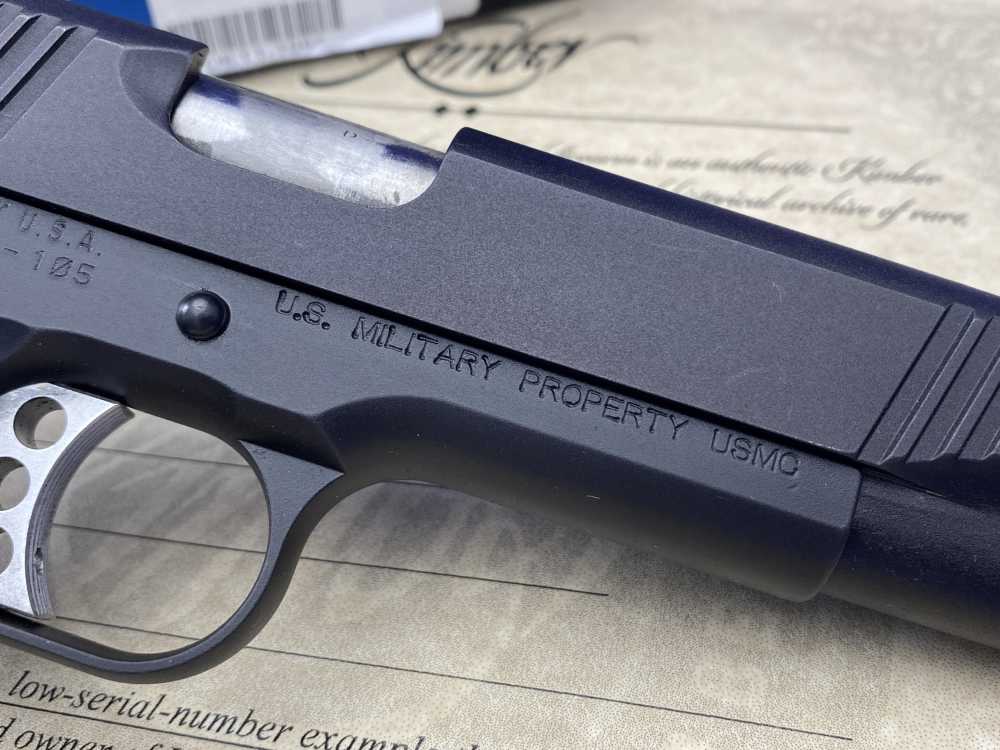 Kimber Custom USMC .45NDT *RETAINED LOW SERIAL #DET1-105* USMC Stamped-img-20