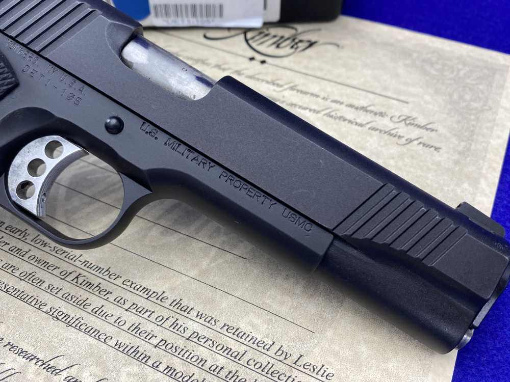 Kimber Custom USMC .45NDT *RETAINED LOW SERIAL #DET1-105* USMC Stamped-img-16