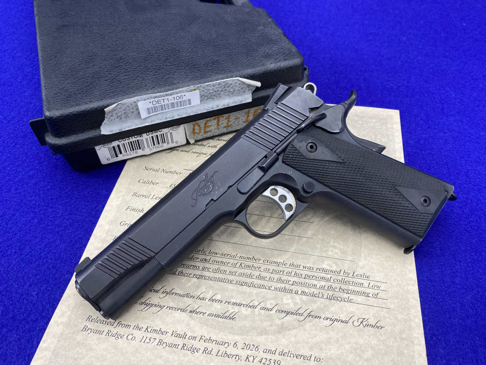 Kimber Custom USMC .45NDT *RETAINED LOW SERIAL #DET1-106* USMC Stamped-img-43