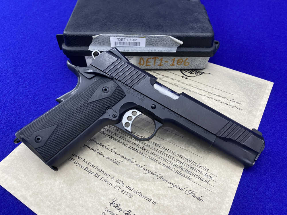Kimber Custom USMC .45NDT *RETAINED LOW SERIAL #DET1-106* USMC Stamped-img-11