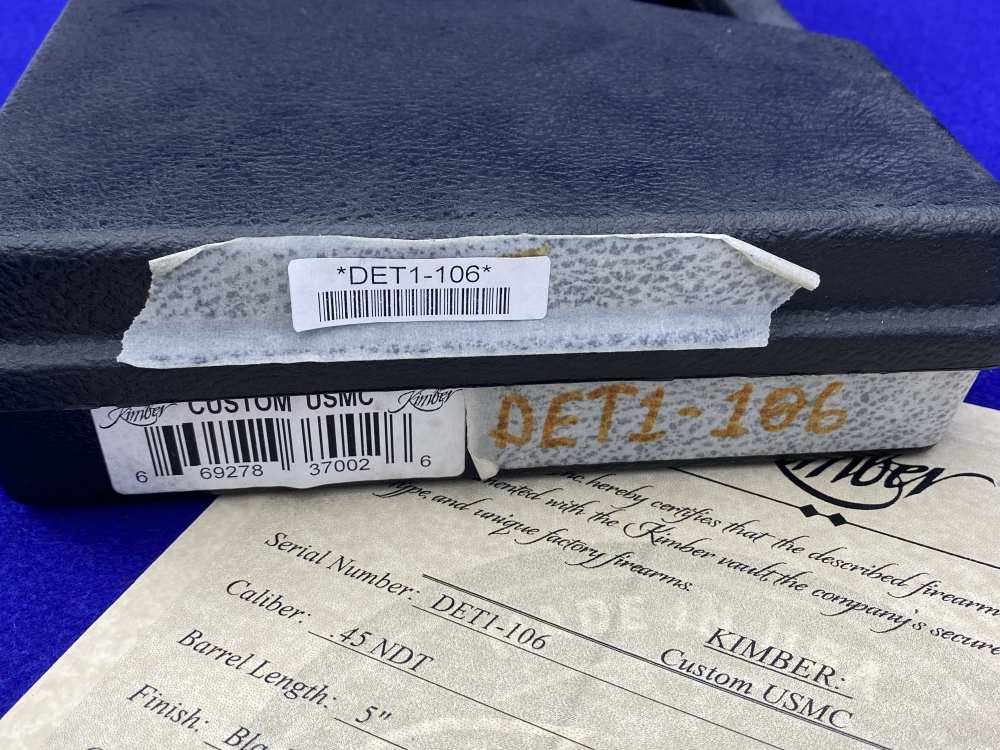 Kimber Custom USMC .45NDT *RETAINED LOW SERIAL #DET1-106* USMC Stamped-img-41
