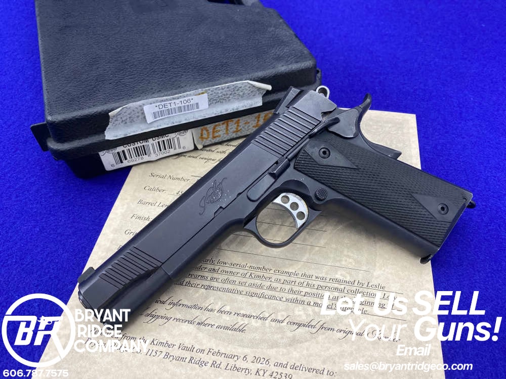 Kimber Custom USMC .45NDT *RETAINED LOW SERIAL #DET1-106* USMC Stamped-img-0