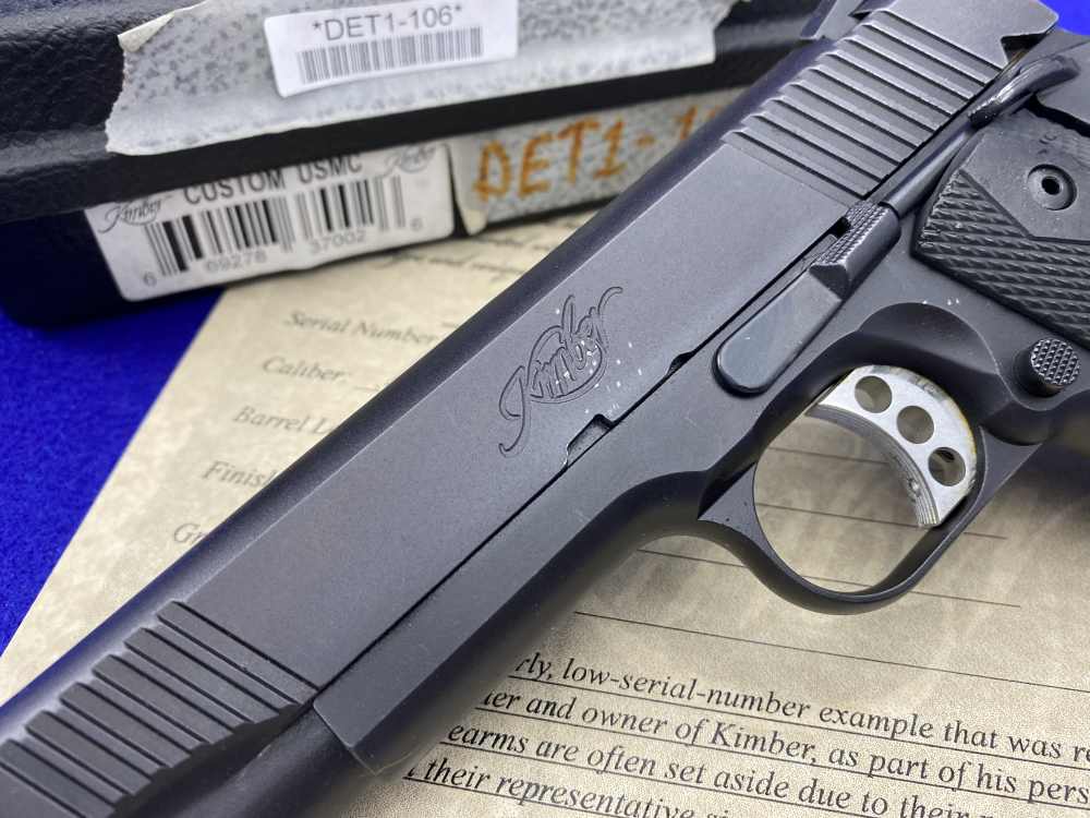 Kimber Custom USMC .45NDT *RETAINED LOW SERIAL #DET1-106* USMC Stamped-img-8
