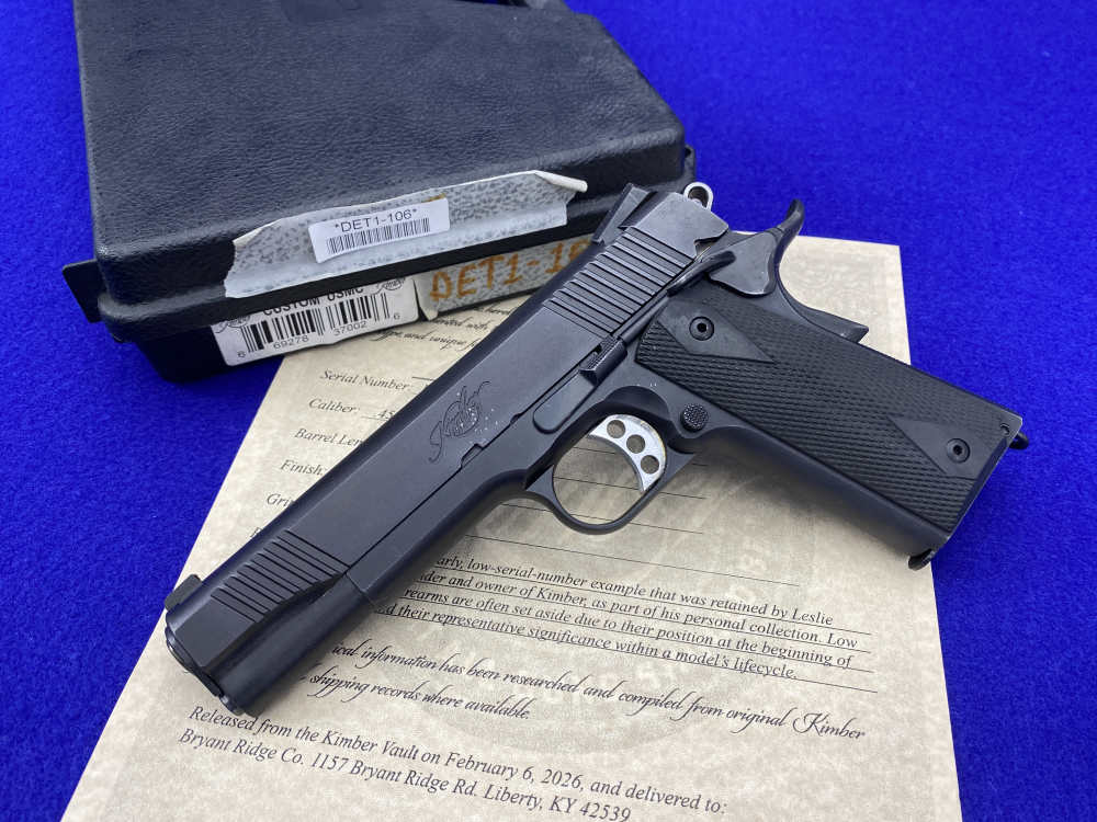 Kimber Custom USMC .45NDT *RETAINED LOW SERIAL #DET1-106* USMC Stamped-img-3