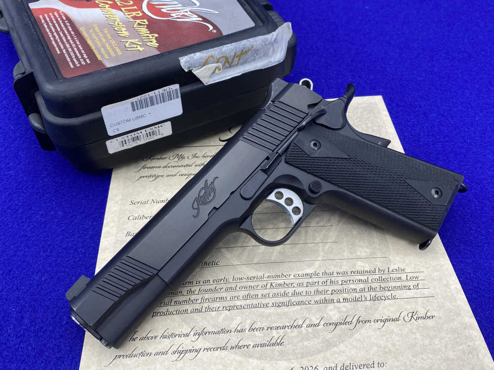 Kimber Custom USMC .45ACP *RETAINED LOW SERIAL #DET1-122* USMC Stamped-img-45