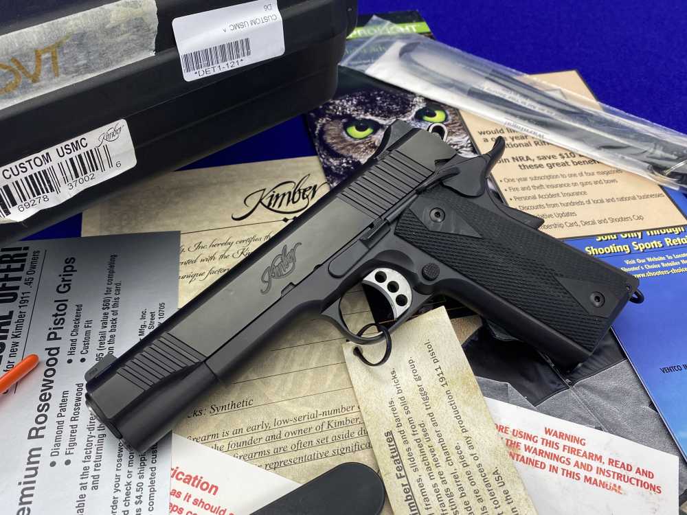 Kimber Custom USMC .45NDT *RETAINED LOW SERIAL #DET1-121* USMC Stamped-img-3