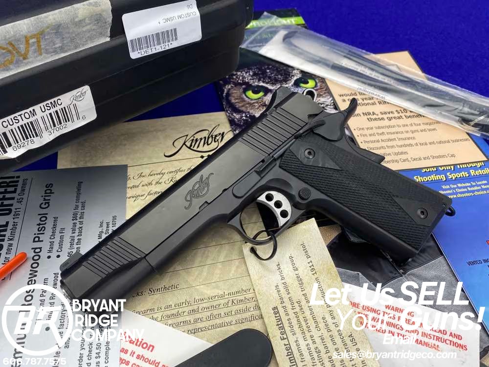 Kimber Custom USMC .45NDT *RETAINED LOW SERIAL #DET1-121* USMC Stamped-img-0