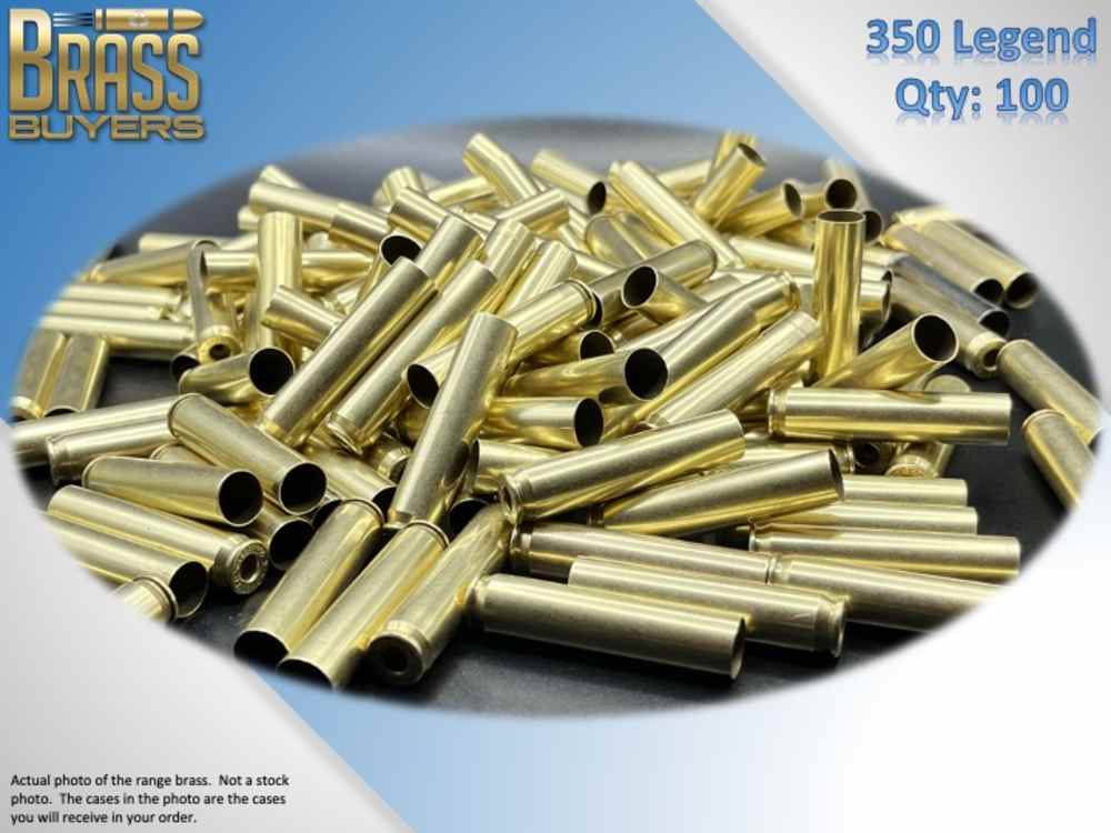 100 PIECES - 350 LEGEND ONCE FIRED BRASS + MANUAL-img-0