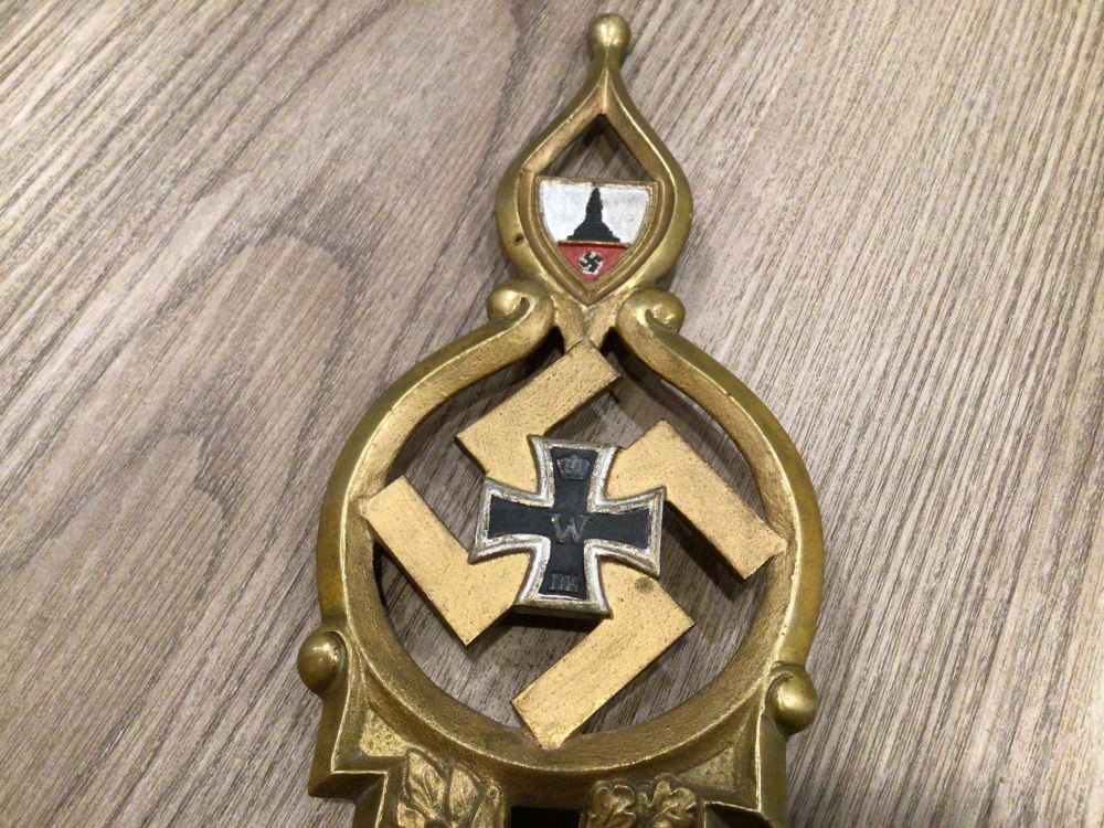 Original WWII German Veterans Flag Pole Top OVER 12” TALL-img-4