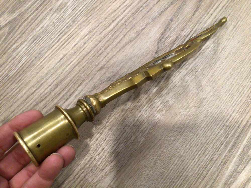 Original WWII German Veterans Flag Pole Top OVER 12” TALL-img-8