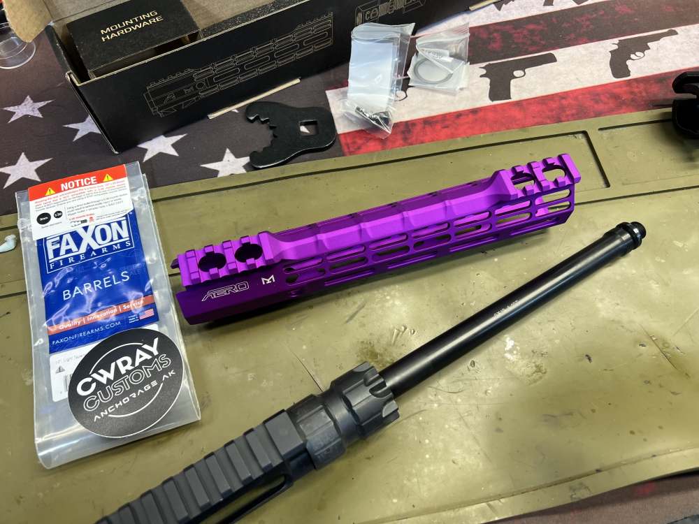 10in (9mm) AR9 PCC Builders Kit Faxon, Aero Ano Purple ASR -CWRAY-img-13
