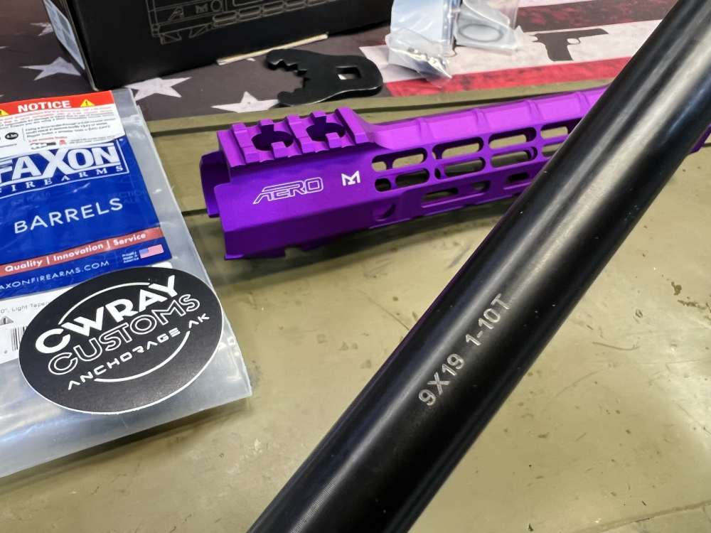 10in (9mm) AR9 PCC Builders Kit Faxon, Aero Ano Purple ASR -CWRAY-img-12