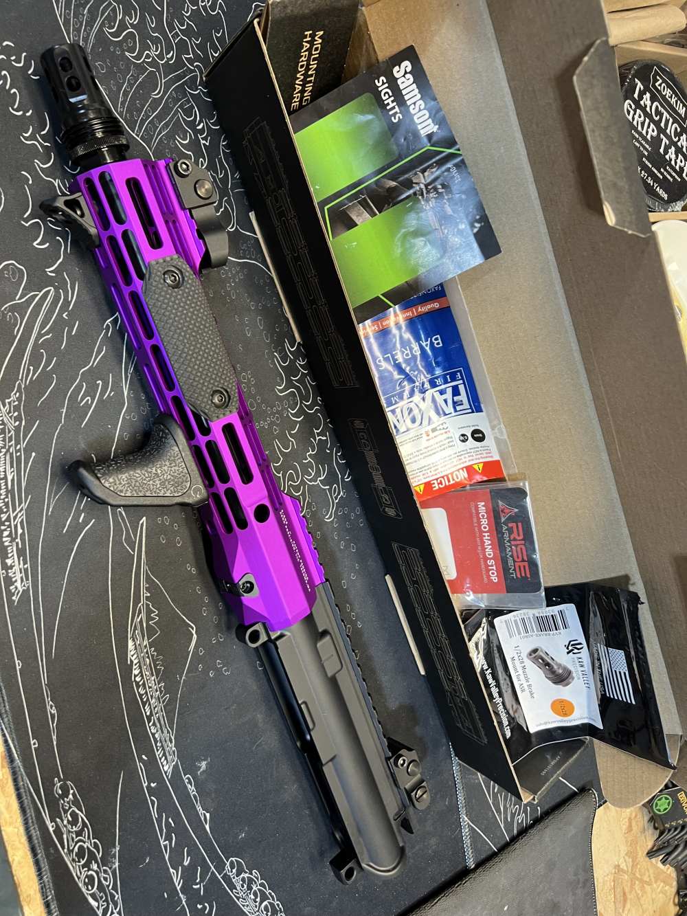 10in (9mm) AR9 PCC Builders Kit Faxon, Aero Ano Purple ASR -CWRAY-img-19